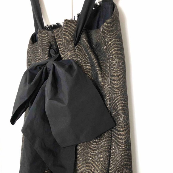 BCBGMaxAzria Quilted Gold Detail Cocktail Dress Size S - Picture 4 of 11